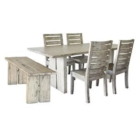 5pc Dining Set with Bench